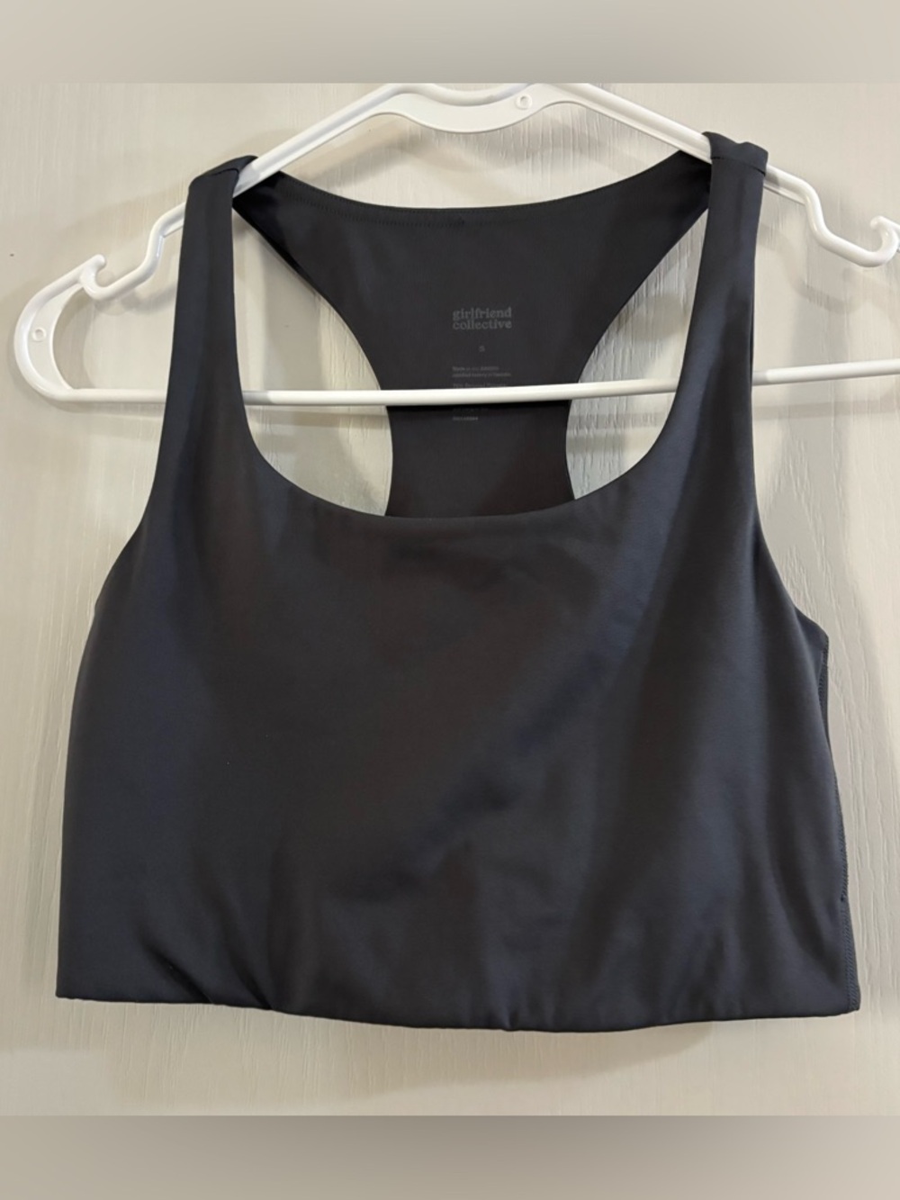 girlfriend collective Black Racerback Sports Bra